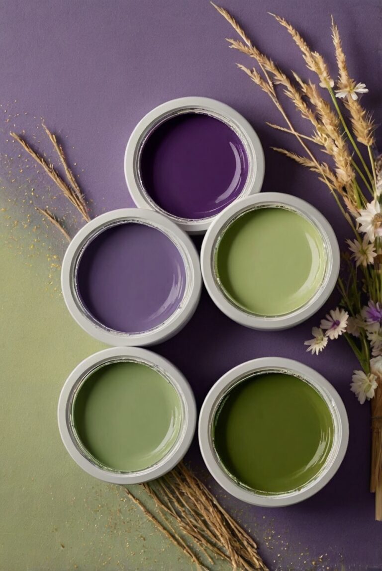 Top 5 Palettes SW colors with Fern Green and Grape Purple for your room