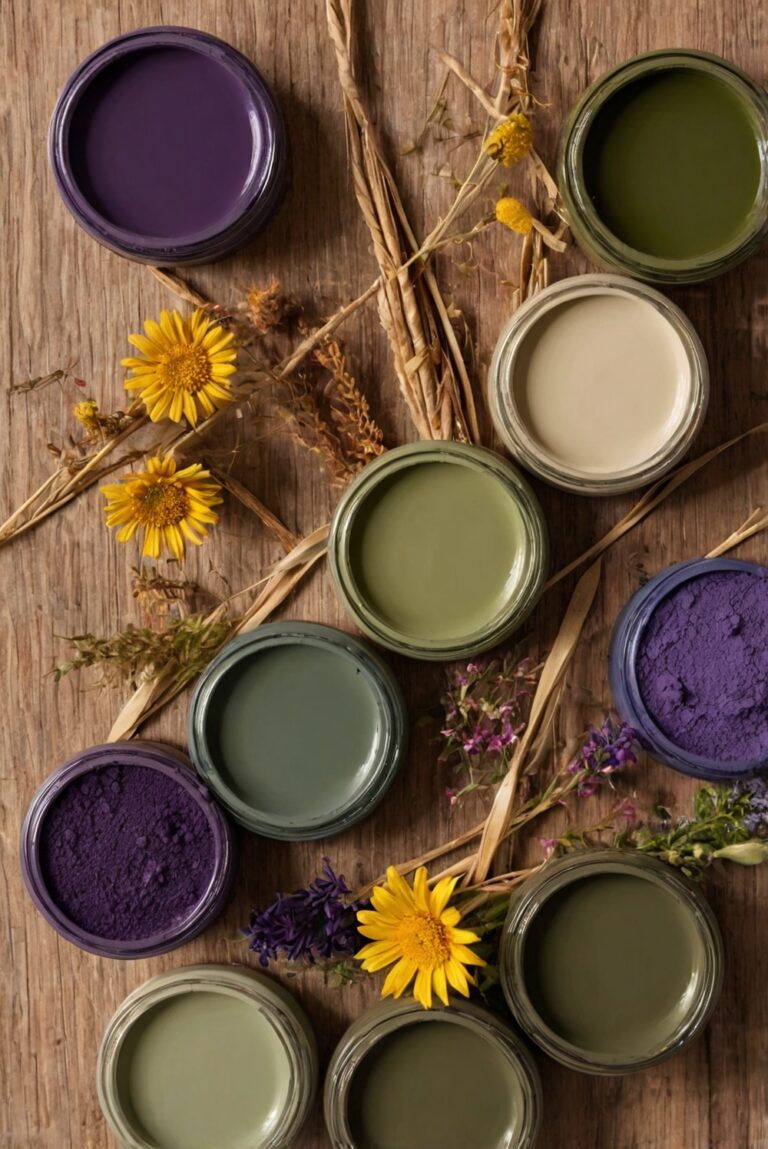 Top 5 Palettes SW colors with Olive Green and Deep Purple for your room