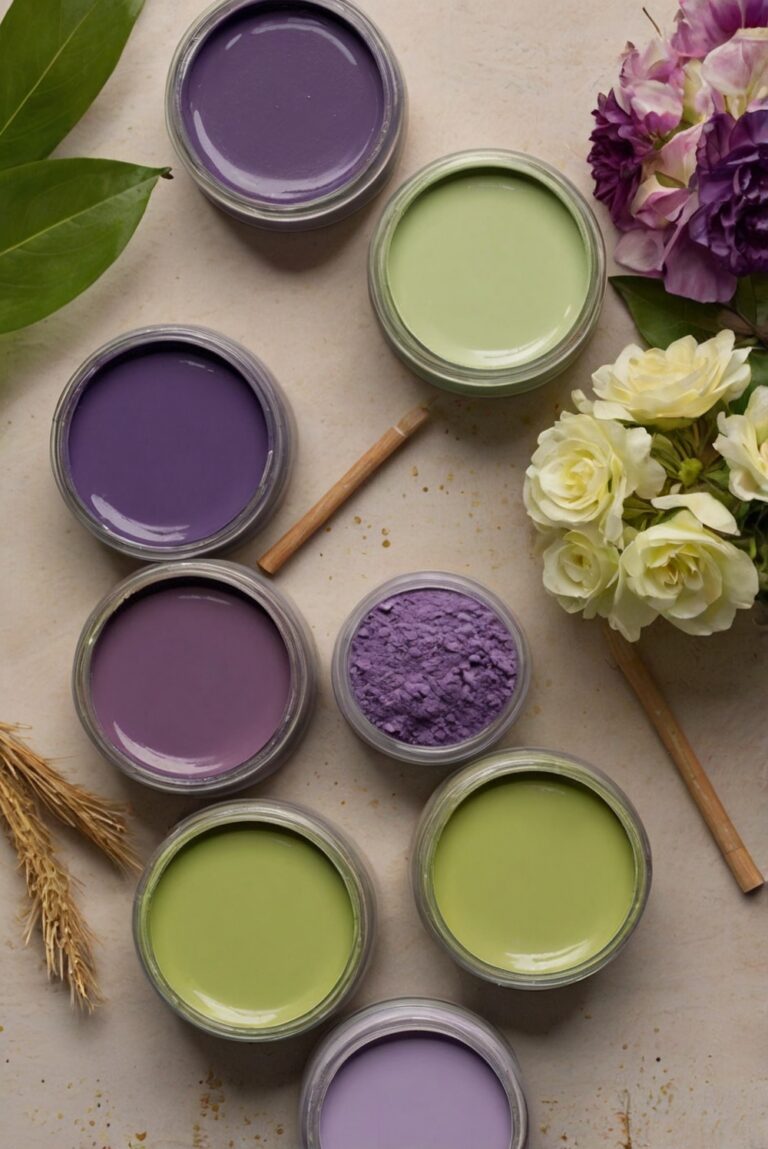 Top 5 Palettes SW colors with Pear Green and Royal Purple for your room