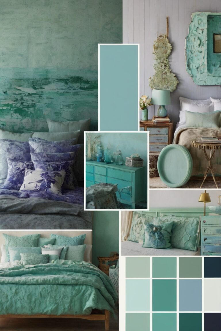 Top 5 Palettes SW colors with Seafoam Green and Blue Violet for your room