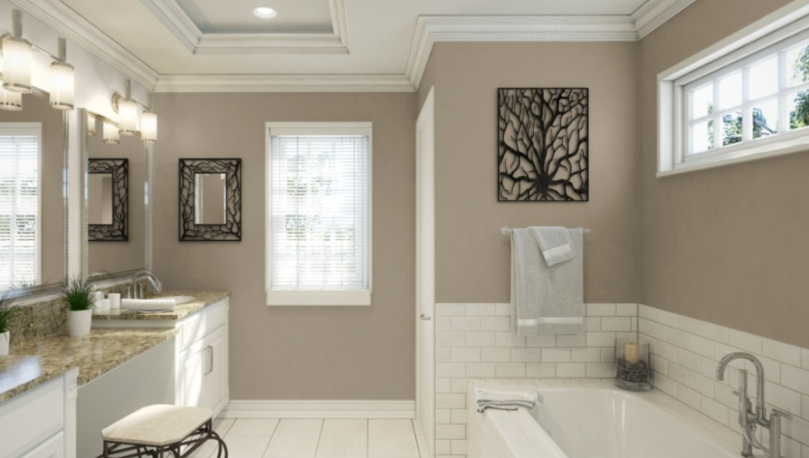 Sherwin Williams Mega Greige (SW 7031)
A darker taupe with rich, earthy tones, perfect for a bold cabinet look.