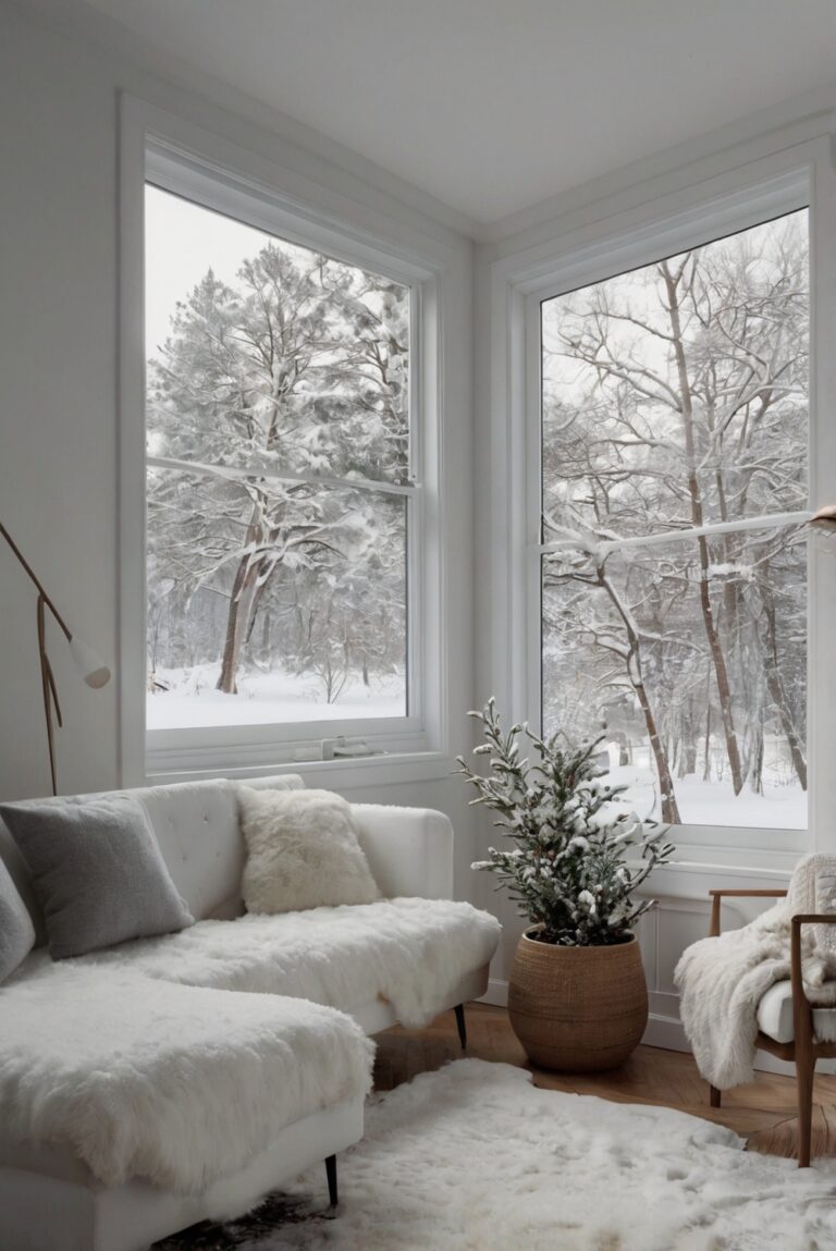Snowy Sanctuary: Embracing the Calm of White Walls