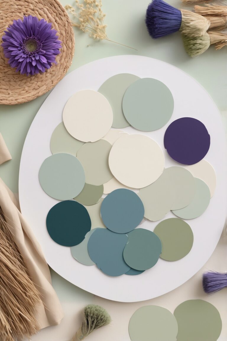 Top 5 Palettes SW colors with Moss Green and Royal Purple for your room