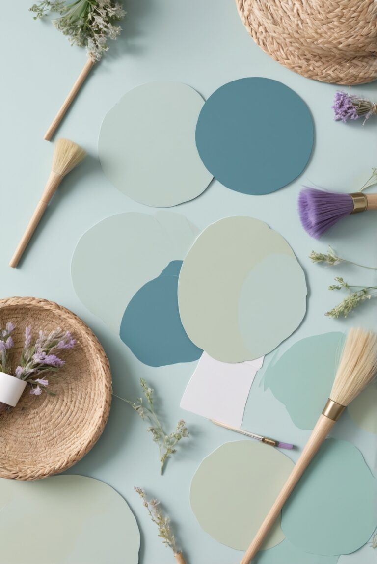 Top 5 Palettes SW colors with Sea Green and Heather Purple for your room
