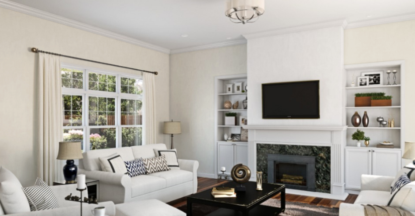 Sherwin Williams Alabaster (SW  7008)
A soft, creamy white with warm undertones, perfect for brightening spaces. Its subtle elegance creates a welcoming and versatile backdrop that complements various decor styles.