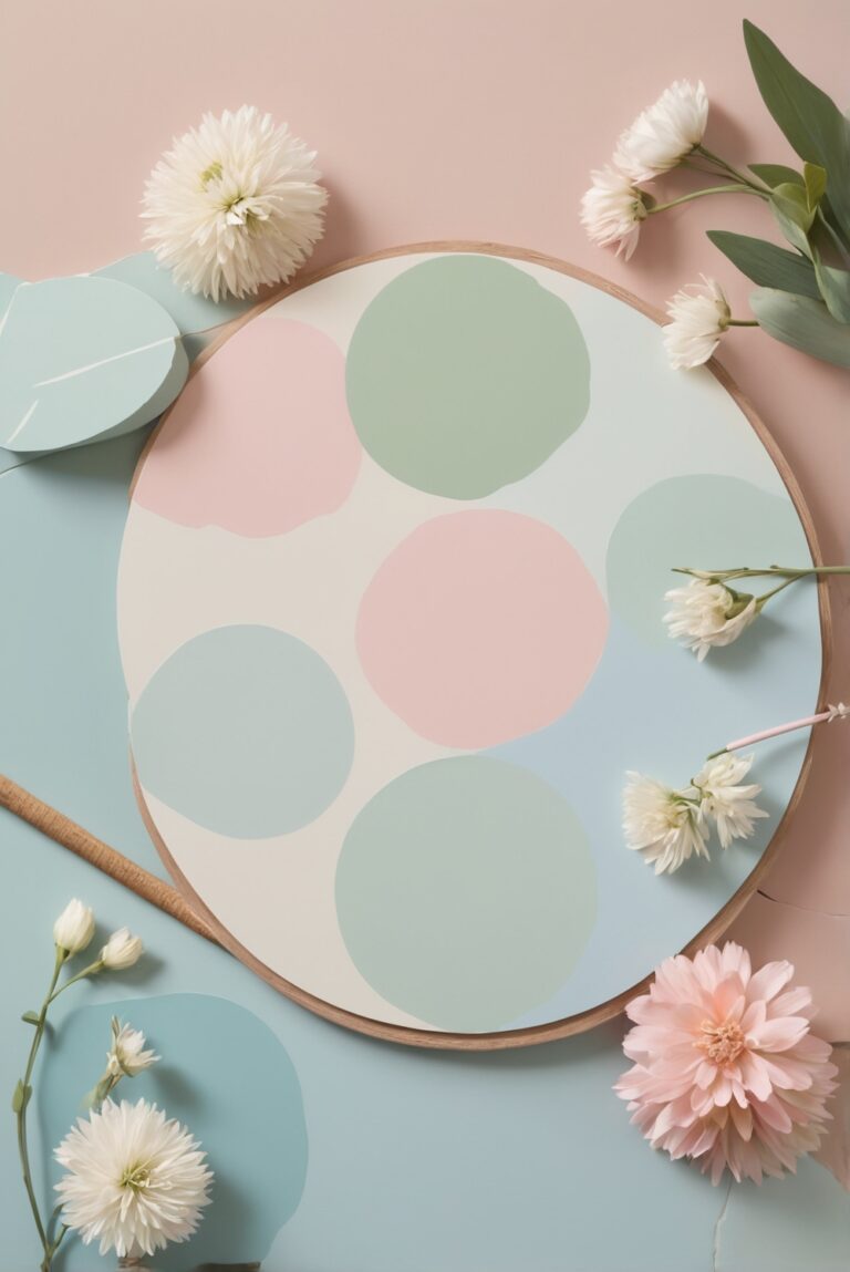 Best 5 Palettes SW colors with Blossom Pink and Soft Blue for your Kitchen