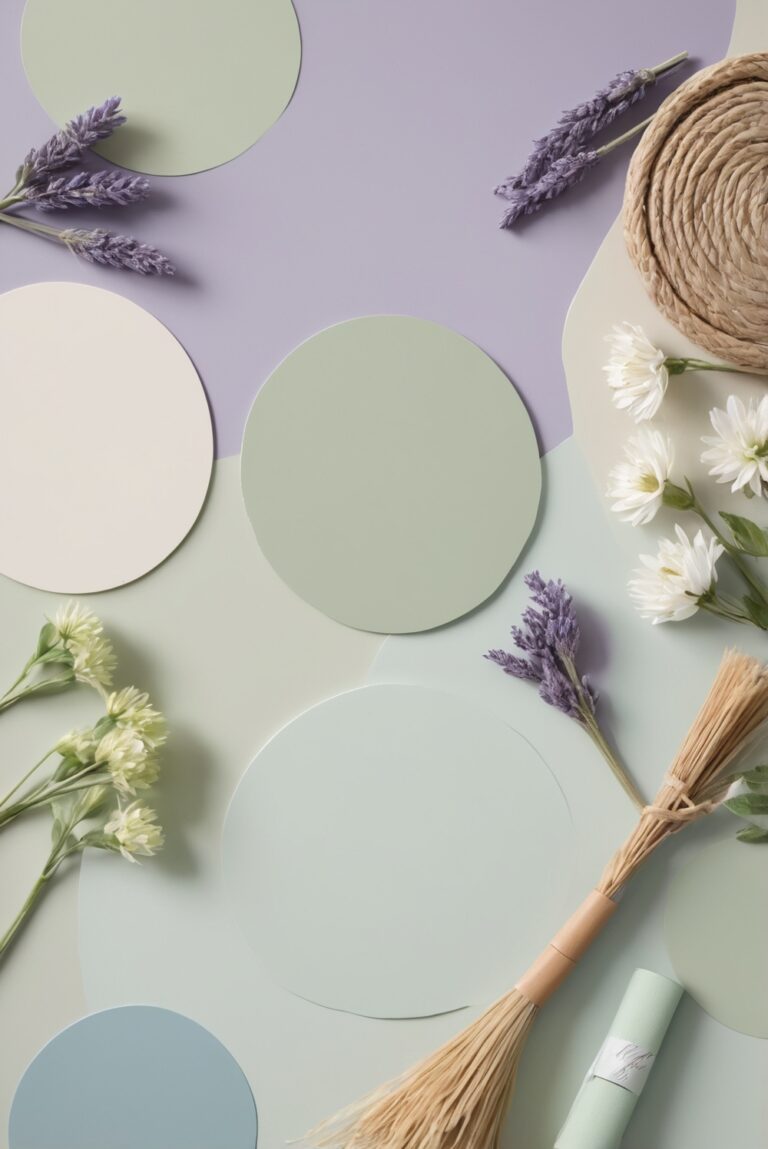 Best 5 Palettes SW colors with Lavender and Soft Green for your Kitchen