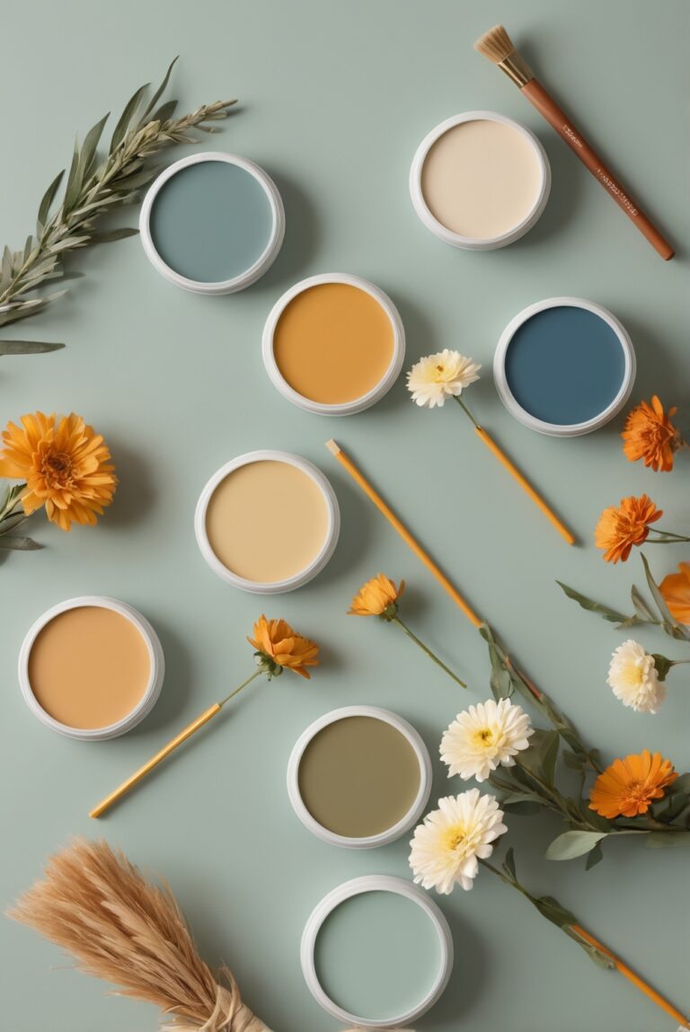 Best 5 Palettes SW colors with Marigold, Sage, Autumn Glow for your Kitchen