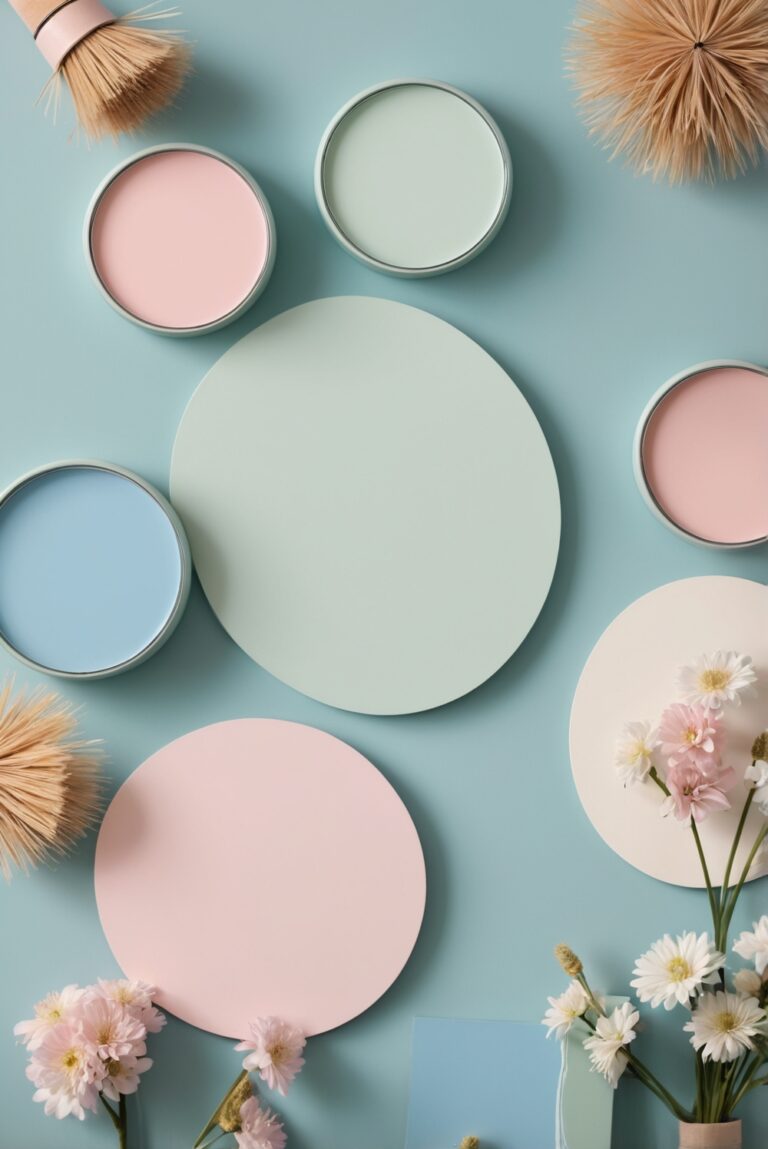 Best 5 Palettes SW colors with Soft Pink and Sky Blue for your Kitchen