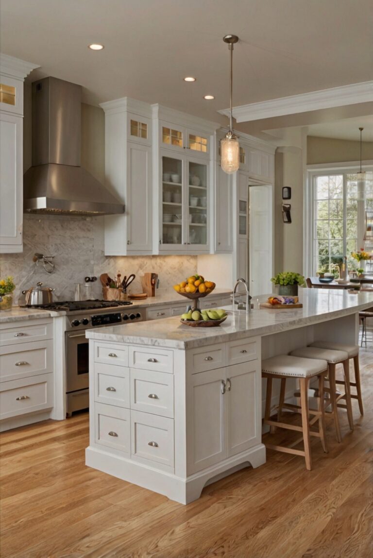 Create a Timeless Look: White Kitchen Cabinets with Oak Floors