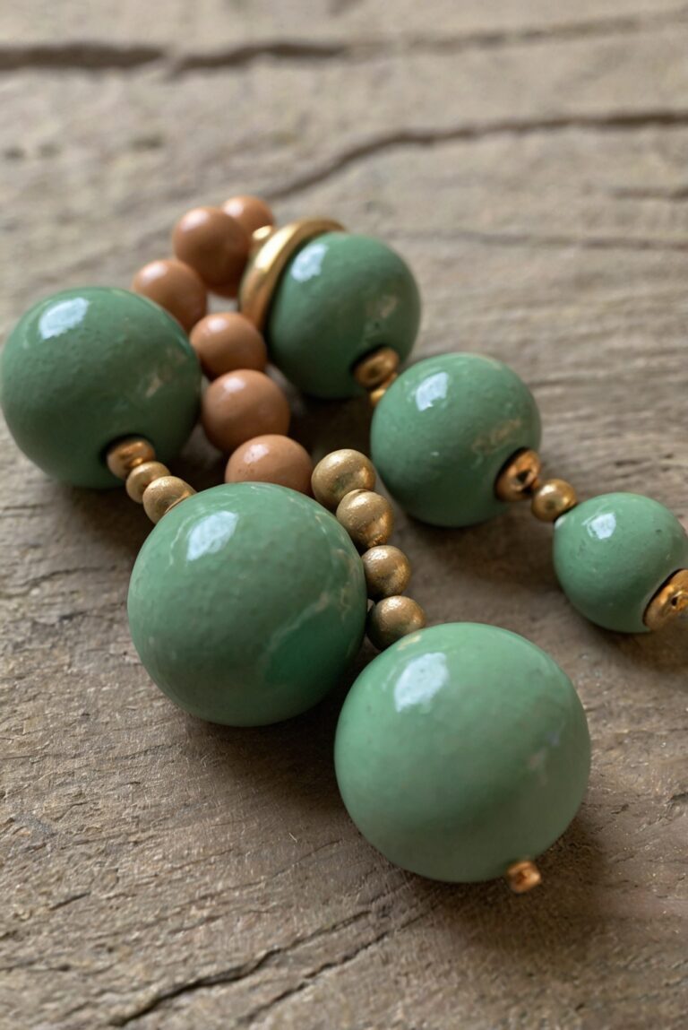 DIY Clay Beads Projects Using Sherwin Williams Green Colors.