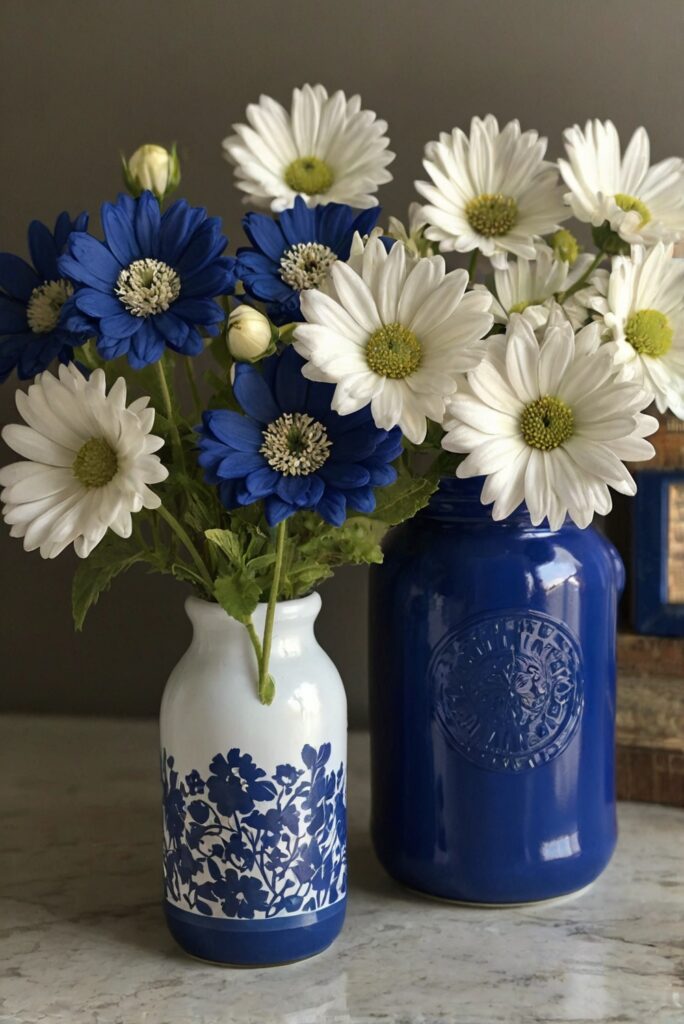 Easy Memorial Day Crafts Using Sherwin Williams Blue and White ...