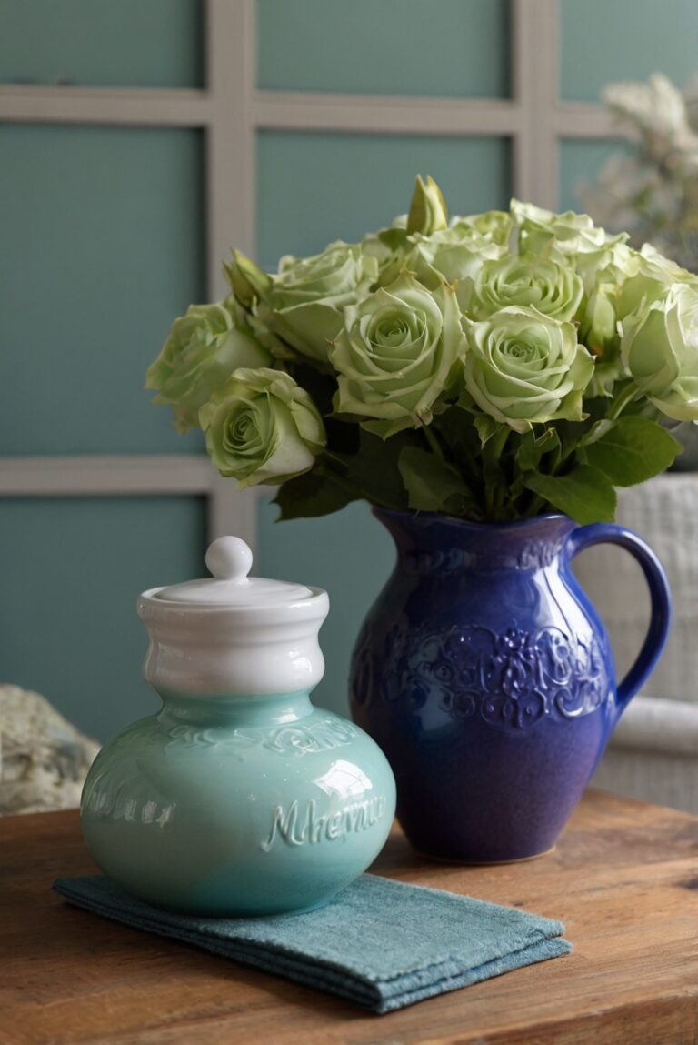 Elegant Mothers Day Gift Ideas with Sherwin Williams Blue and Green.