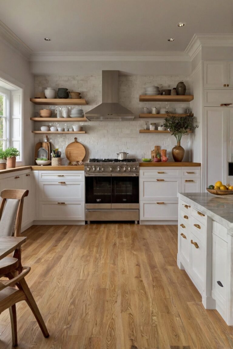 How to Style White Kitchen Cabinets with Oak Floors for a Timeless Look?