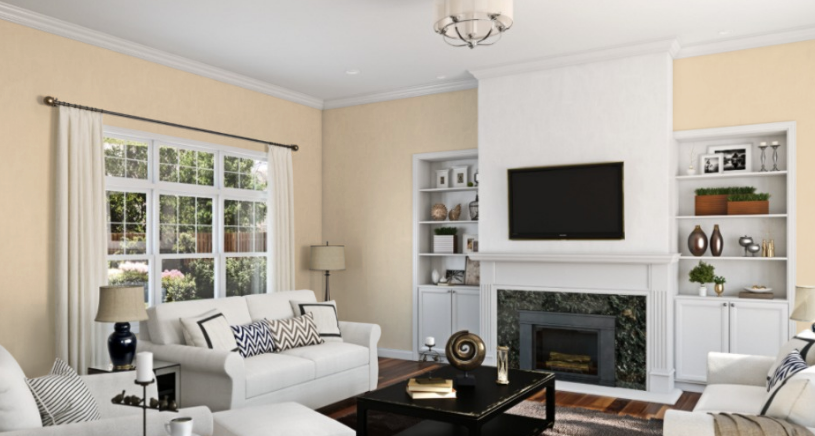 Sherwin Williams Napery (SW 6386)
A warm, muted beige with soft gray undertones, providing a subtle, sophisticated backdrop that adds a touch of elegance and neutrality to any room.