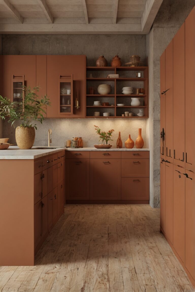 Rustic Retreat: Transforming Your Cabinets with Terracotta Tones