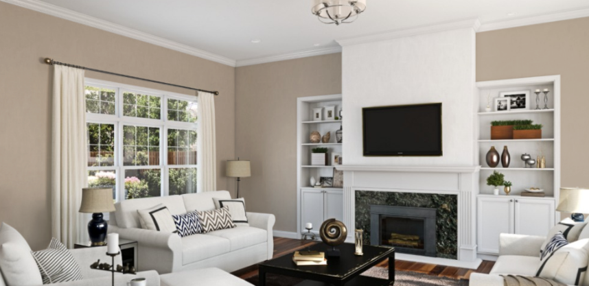 Sherwin Williams Balanced Beige (SW 7037)
A versatile beige with warm gray undertones, offering a neutral, sophisticated backdrop. It creates a cozy, inviting atmosphere while balancing modern and traditional design elements.