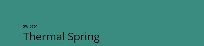 Sherwin Williams Thermal Spring (SW 6761)
A warm, earthy green with soft brown undertones, offering a soothing, natural feel. Ideal for creating a cozy, inviting atmosphere with a touch of sophistication.