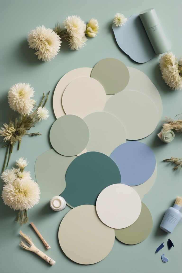 Top 5 Palettes SW colors with Moss Green and Periwinkle for your room