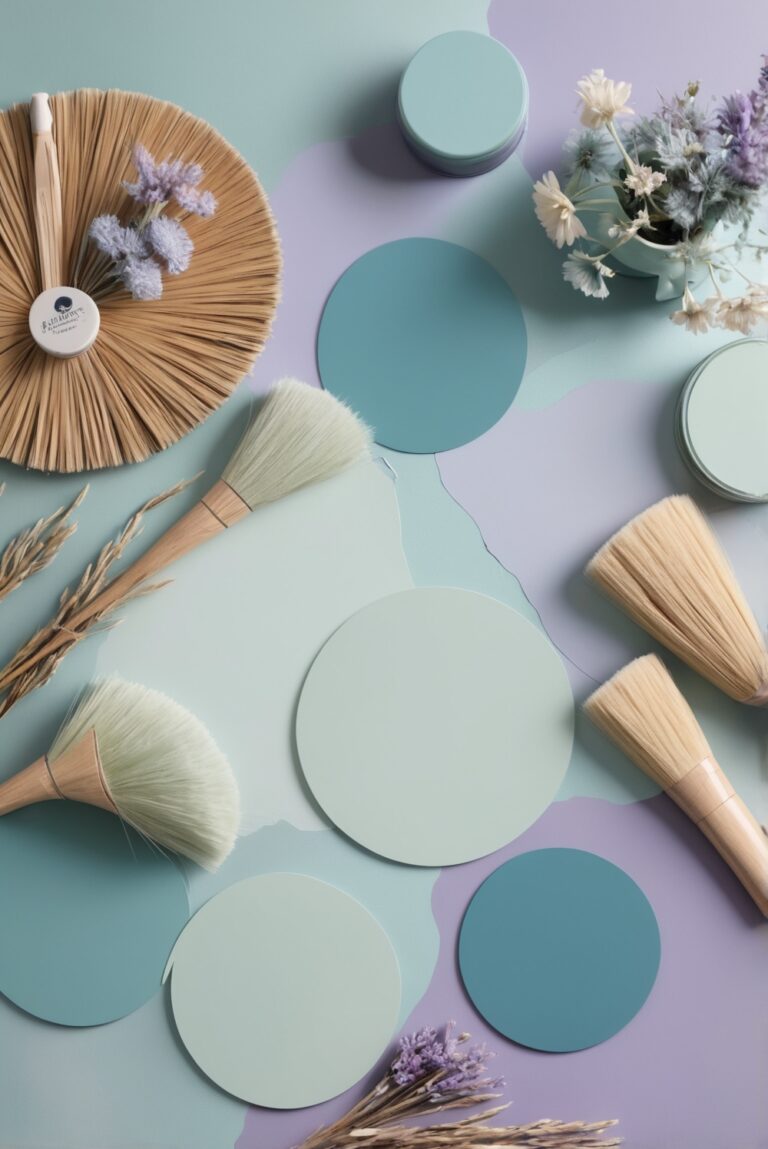 Top 5 Palettes SW colors with Teal and Lavender Mist for your room