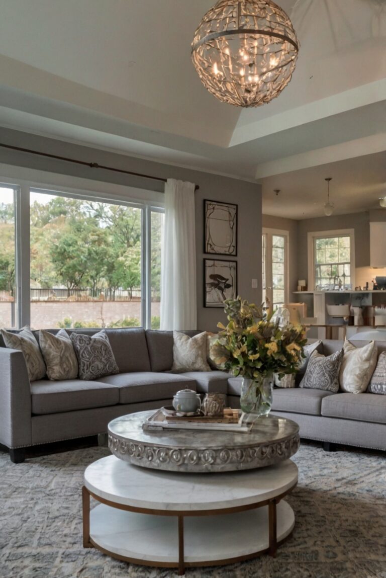 What are some unique decor ideas for a gray sectional sofa?