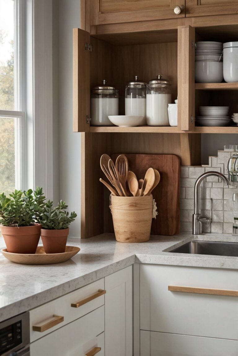 how to organize deep kitchen cabinets