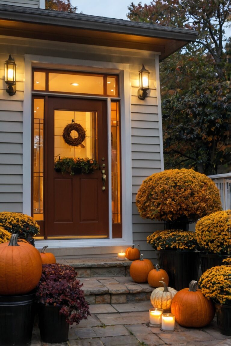 autumn porch decor, outdoor fall decor, fall front porch, fall season decorations, porch styling ideas