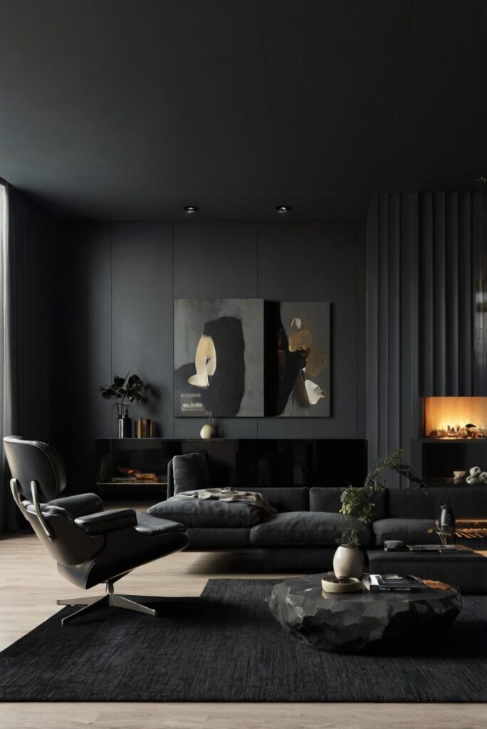 5 Sleek Black Living Room Ideas for Modern Design - HappyInteriorTime ...