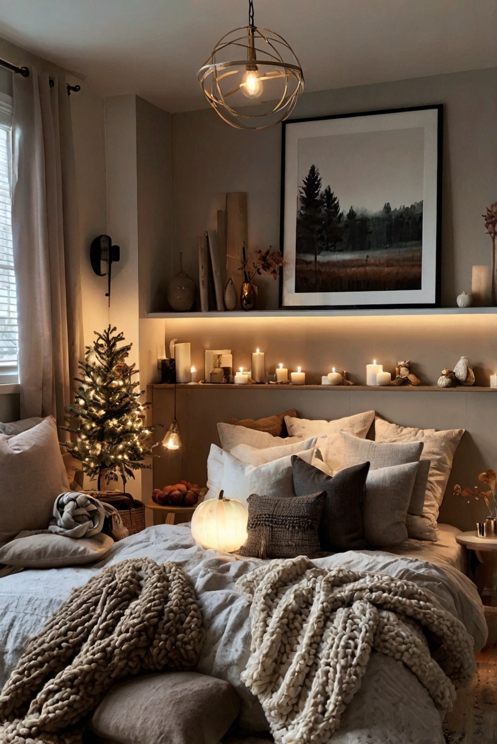 fall bedroom decor, autumn bedroom ideas, cozy fall decor, bedroom makeover ideas, seasonal bedroom inspiration