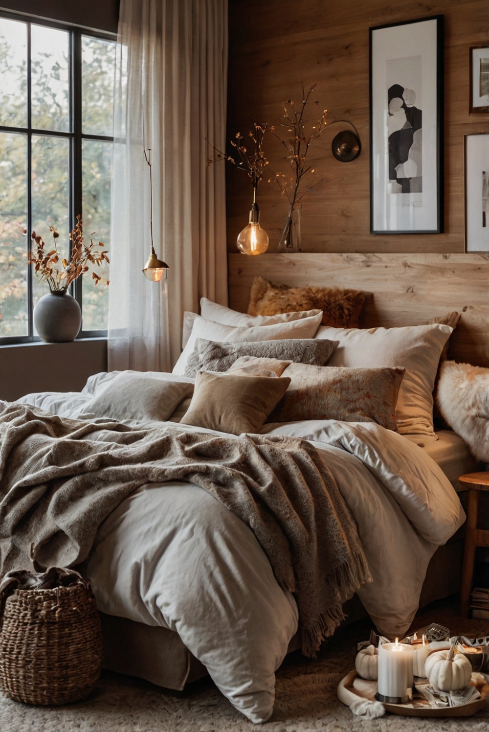 1. Fall Bedroom Decor, Cozy Bedroom Ideas, Home Interior Design, Bedroom Inspiration, Stylish Bedroom Design