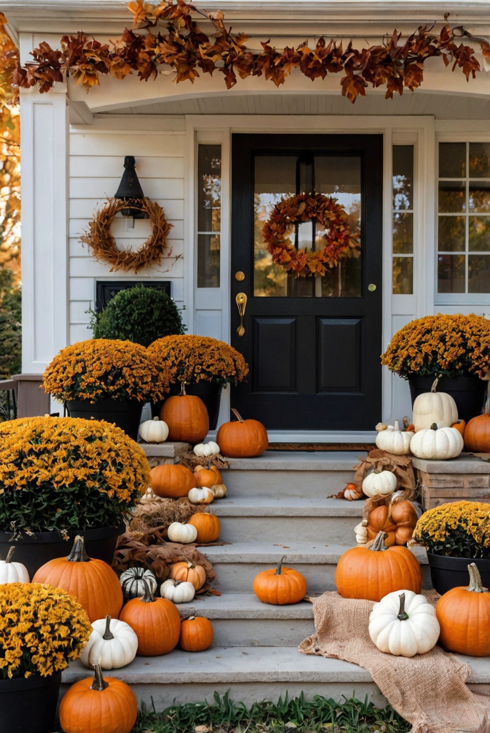 outdoor decor, autumn porch, front porch ideas, fall decorating, porch design