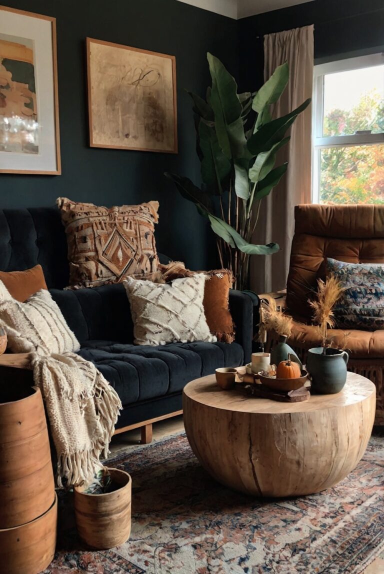 5 Unique Dark Boho Living Room Ideas for a Cozy Fall Atmosphere