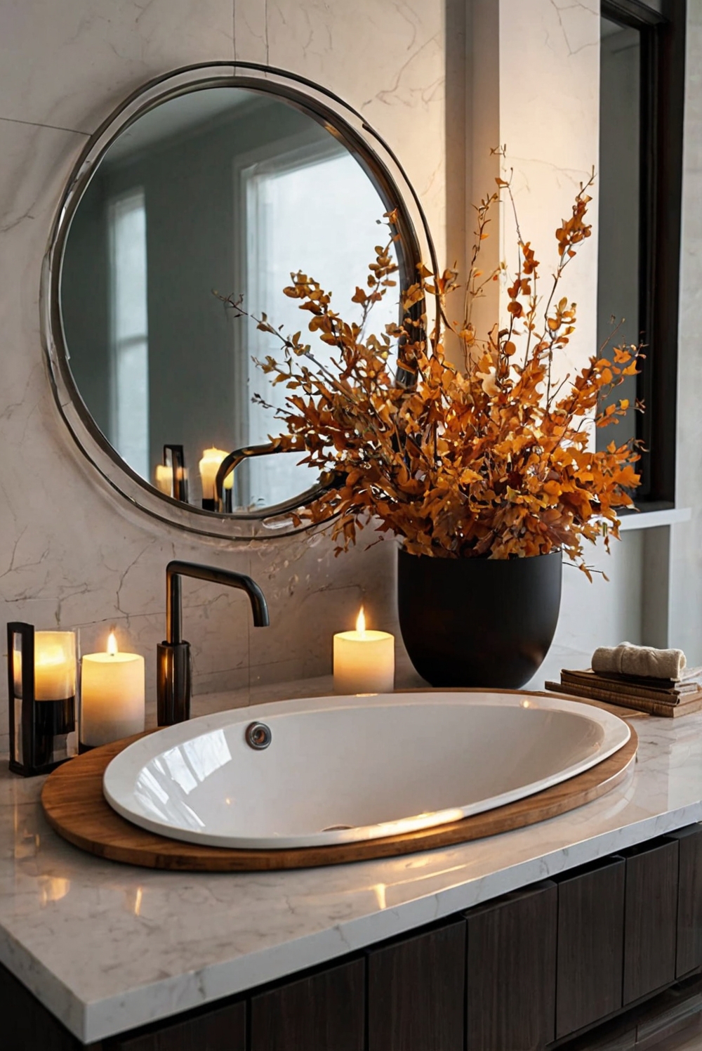 Fall Bathroom Decor, Refresh Your Space, Bathroom Ideas, Autumn Home Decor, Seasonal Bathroom Decor