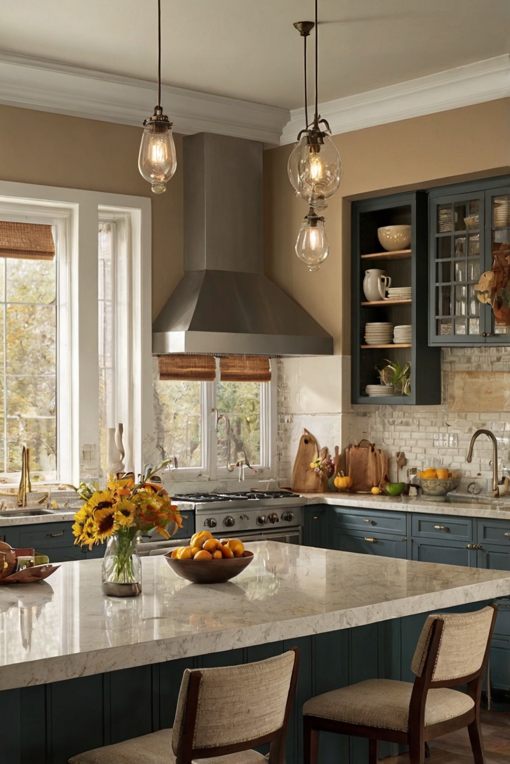 Fall kitchen decor, Sherwin Williams colors, Fall decor ideas, Kitchen decorating tips, Home decor trends