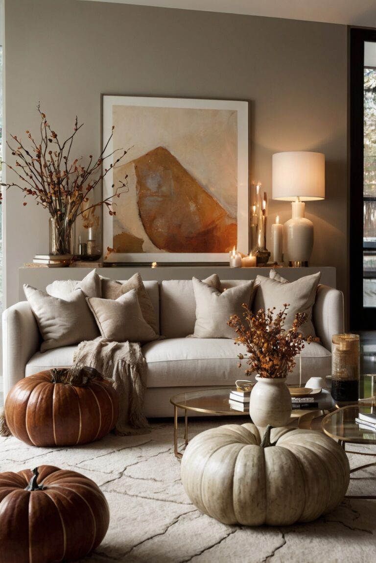 Living Room Design, Interior Styling, Seasonal Home Decor, Luxury Living Room, Elegant Decor