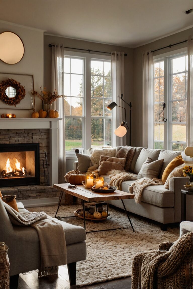 Interior Design, Home Makeover, Decorating tips, Cozy Living Room, Fall Home Decor