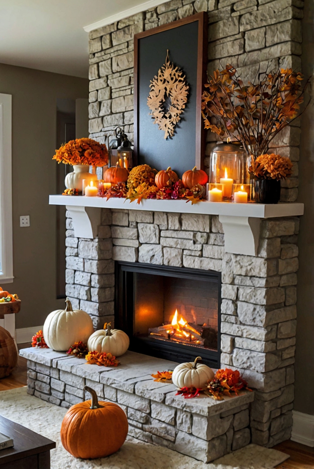 fall mantle decor, fall mantle ideas, autumn mantle decor, inviting fall mantle decor, fall home decor