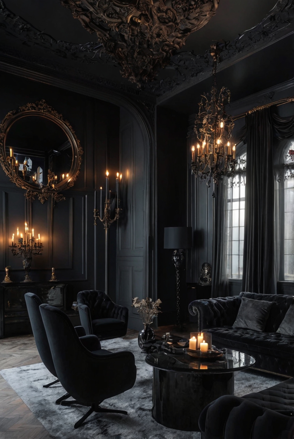 Gothic Home Decor, Elegant Home Decor, Gothic Style, Gothic Interior, Dark Interior