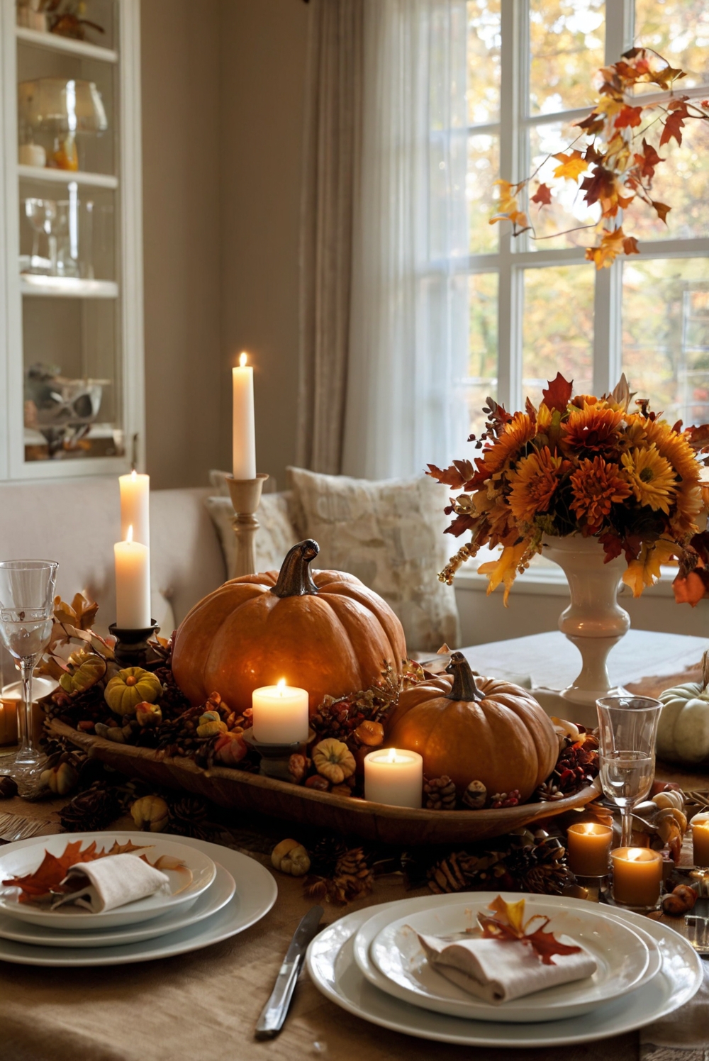 thanksgiving table decorations, thanksgiving dinner ideas, fall table centerpieces, autumn home decorating, thanksgiving holiday decor