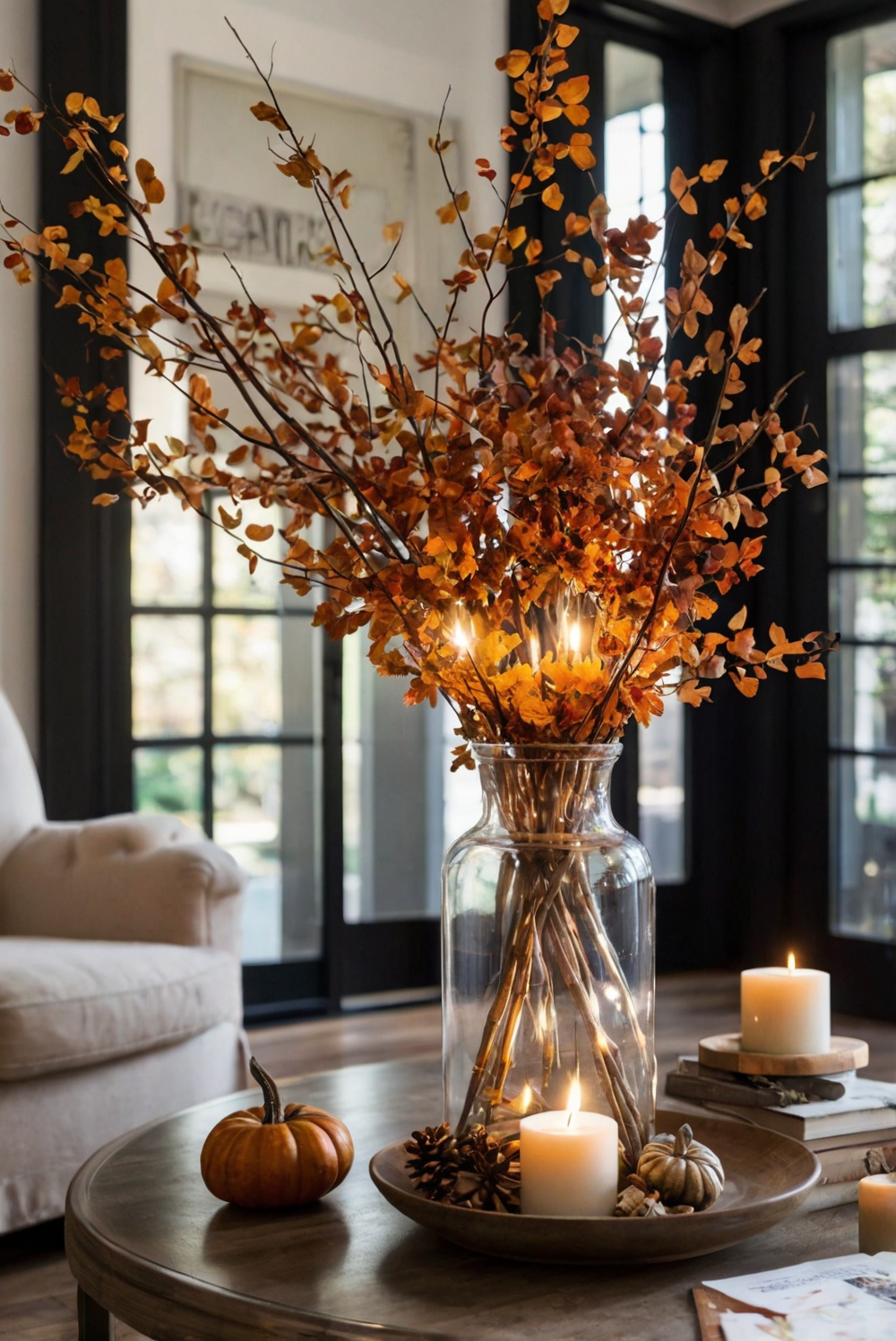 Salem Collection Decorative Gourds & Pumpkins – Set Of 6, Fall Centerpiece, Autumn Home Decor