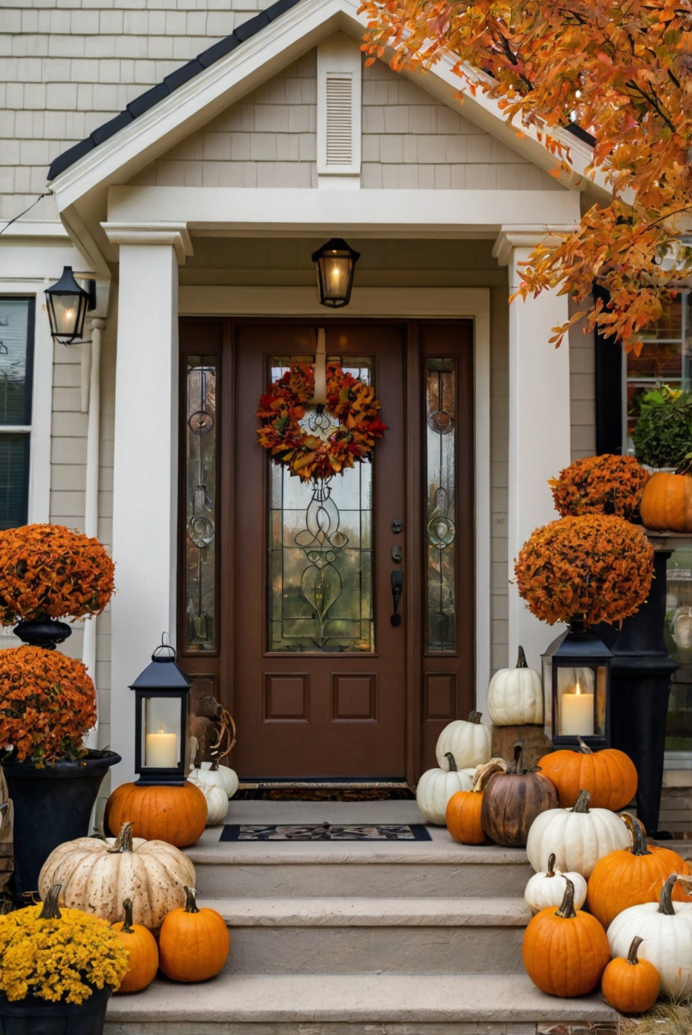 Fall porch, DIY fall decorations, Festive fall decor, Outdoor autumn decor, Seasonal porch styling