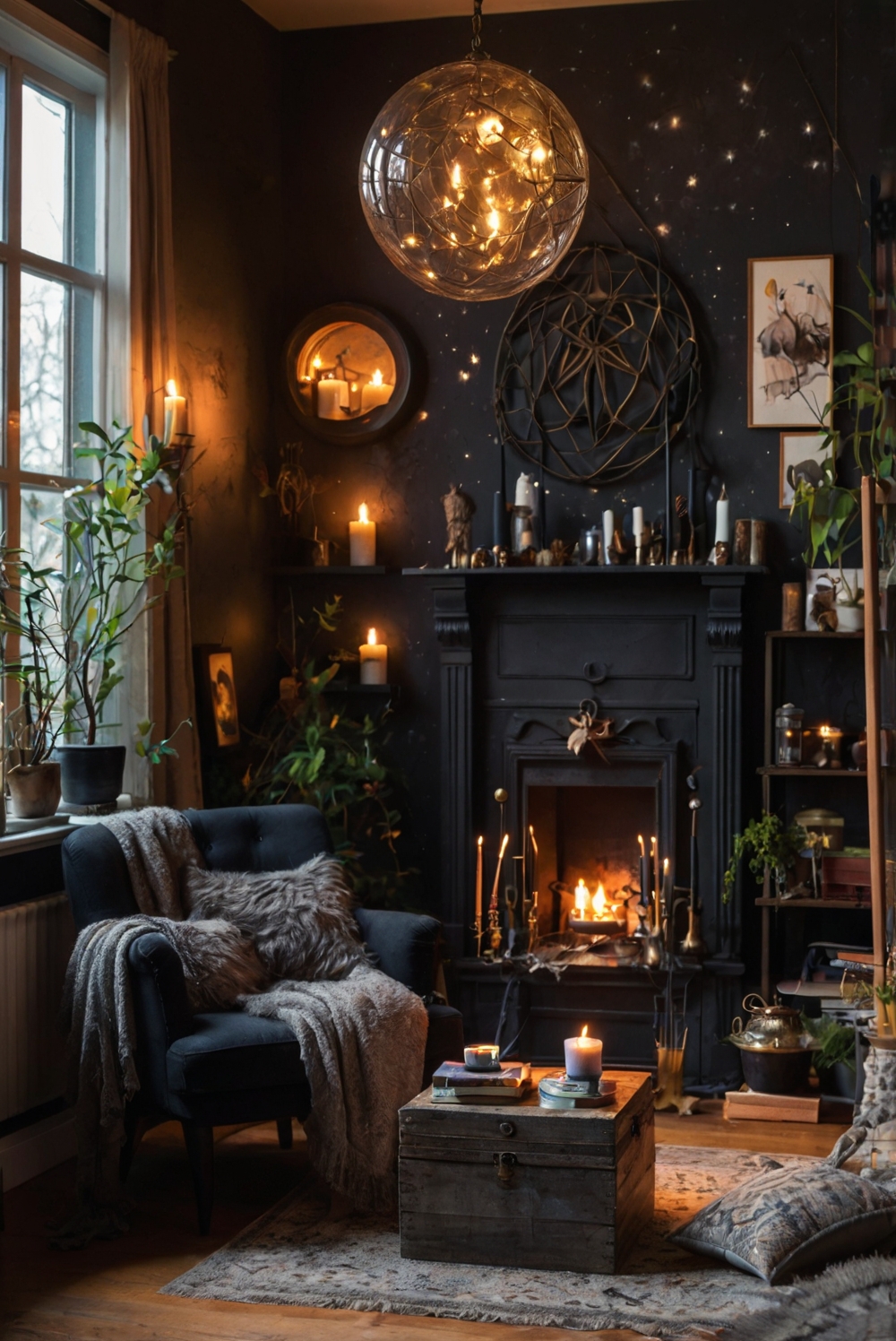 Witchy decor ideas, Magical home decor, Cozy witchy room, Enchanting room decor, Witchy aesthetic inspiration