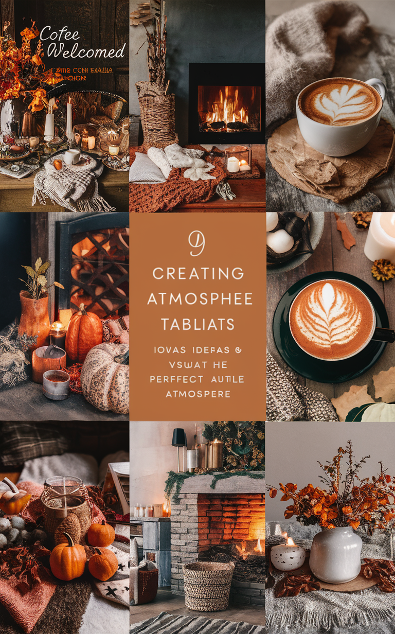 cozy home decor, fall-themed accents, rustic coffee table decor, autumn centerpieces, stylish living room accessories