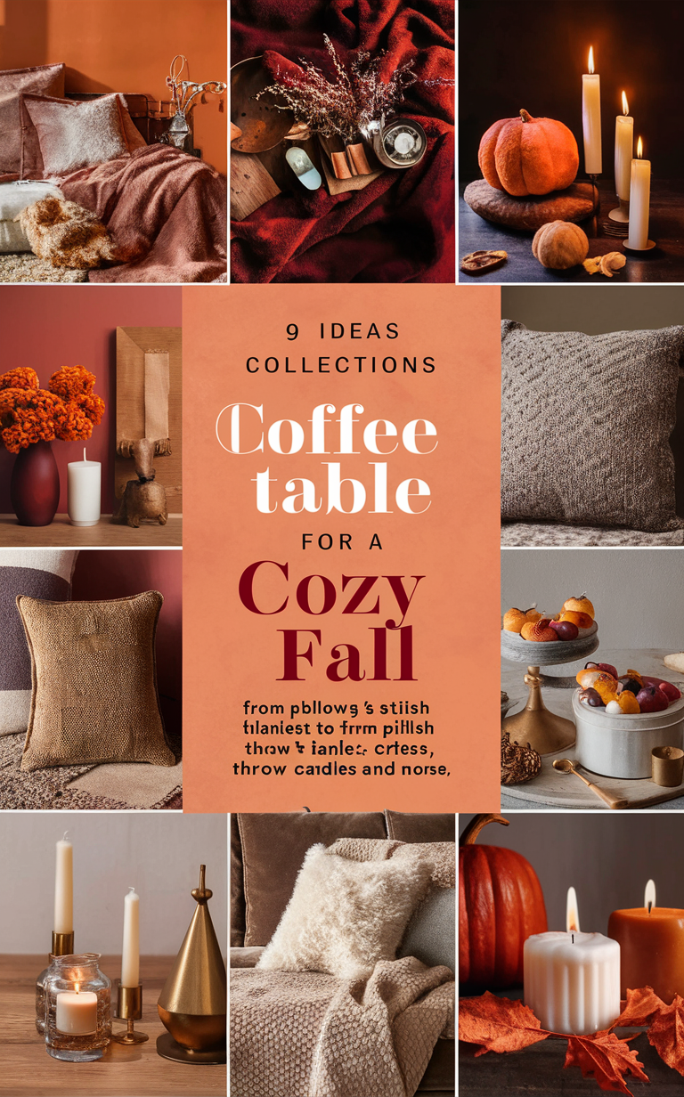 coffee table decor, autumn home decor, fall centerpiece ideas, rustic living room decor, seasonal table decorations