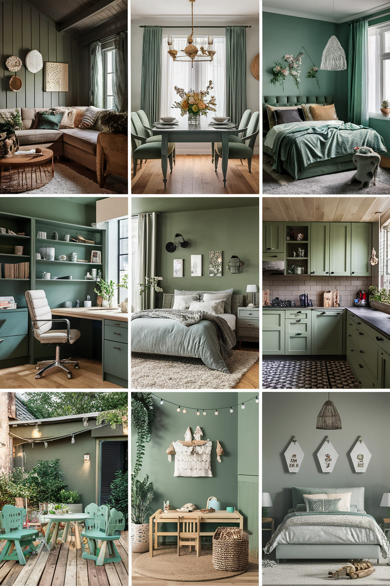 sage green bedroom decor, sage green living room, sage green interior design, sage green wall decor, sage green home decor