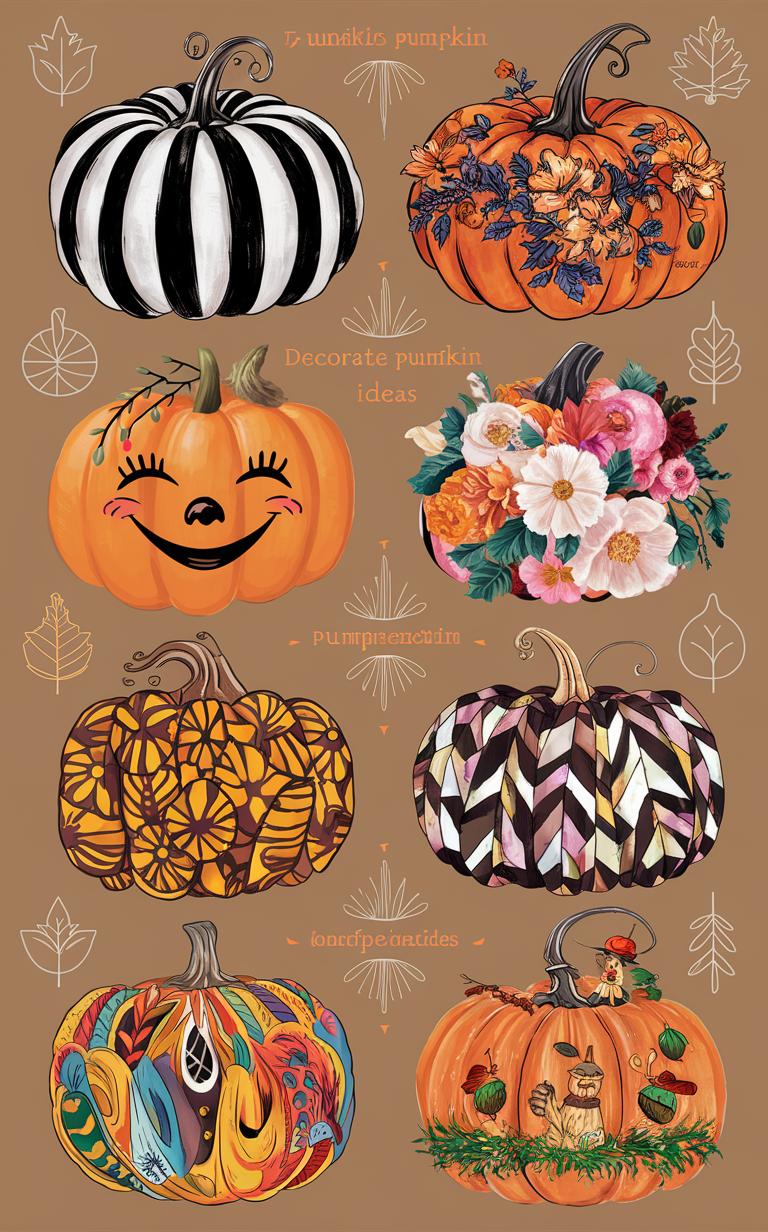 Pumpkin painting, Halloween decor, Autumn crafts, DIY pumpkin ideas, Seasonal decorations