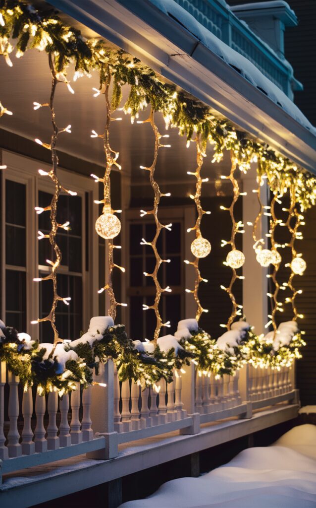 How I Made Creative Christmas Light Ideas for Porches and Balconies ...