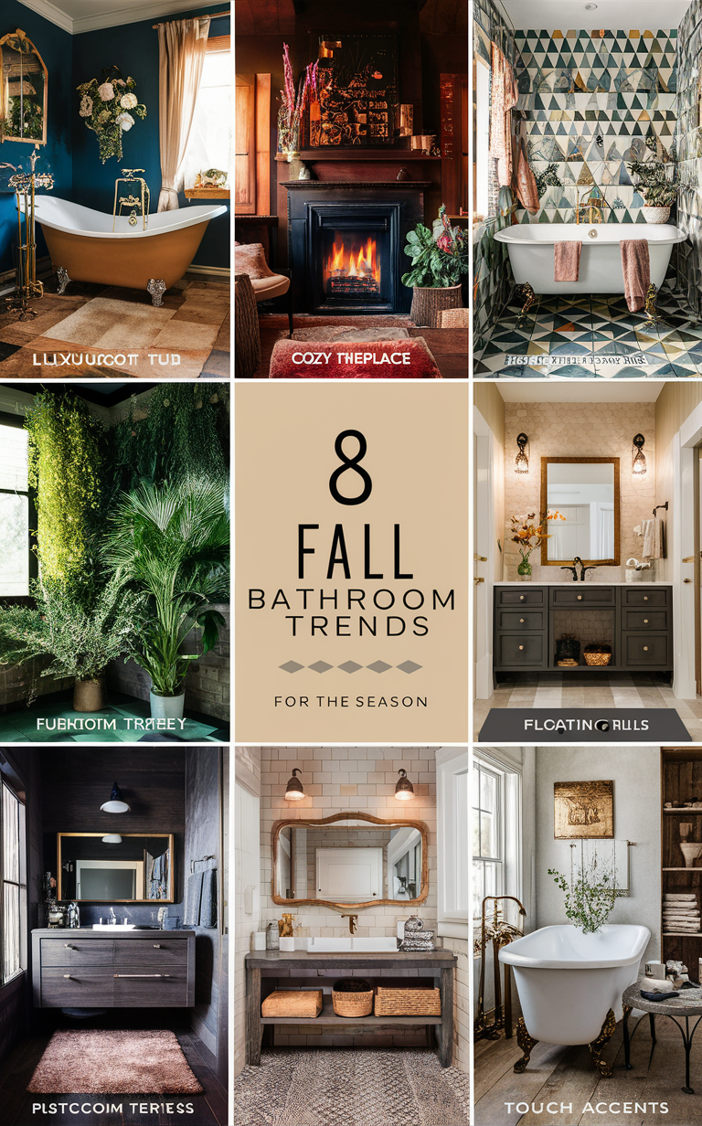 Bathroom decor, Fall decor, Bathroom renovation, Home improvement, Interior design