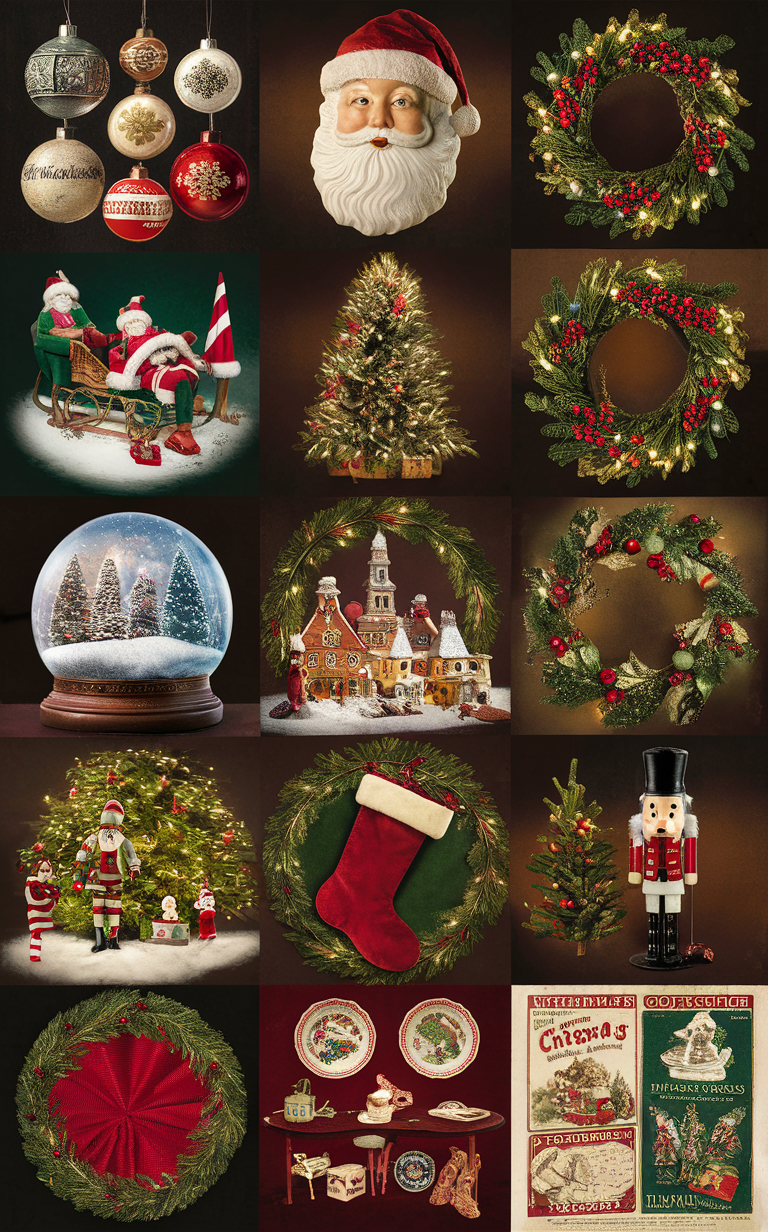 Vintage Christmas Decor, Retro Holiday Decorating, Antique Christmas Ornaments, Classic Christmas Decorations, Traditional Christmas Home Decor