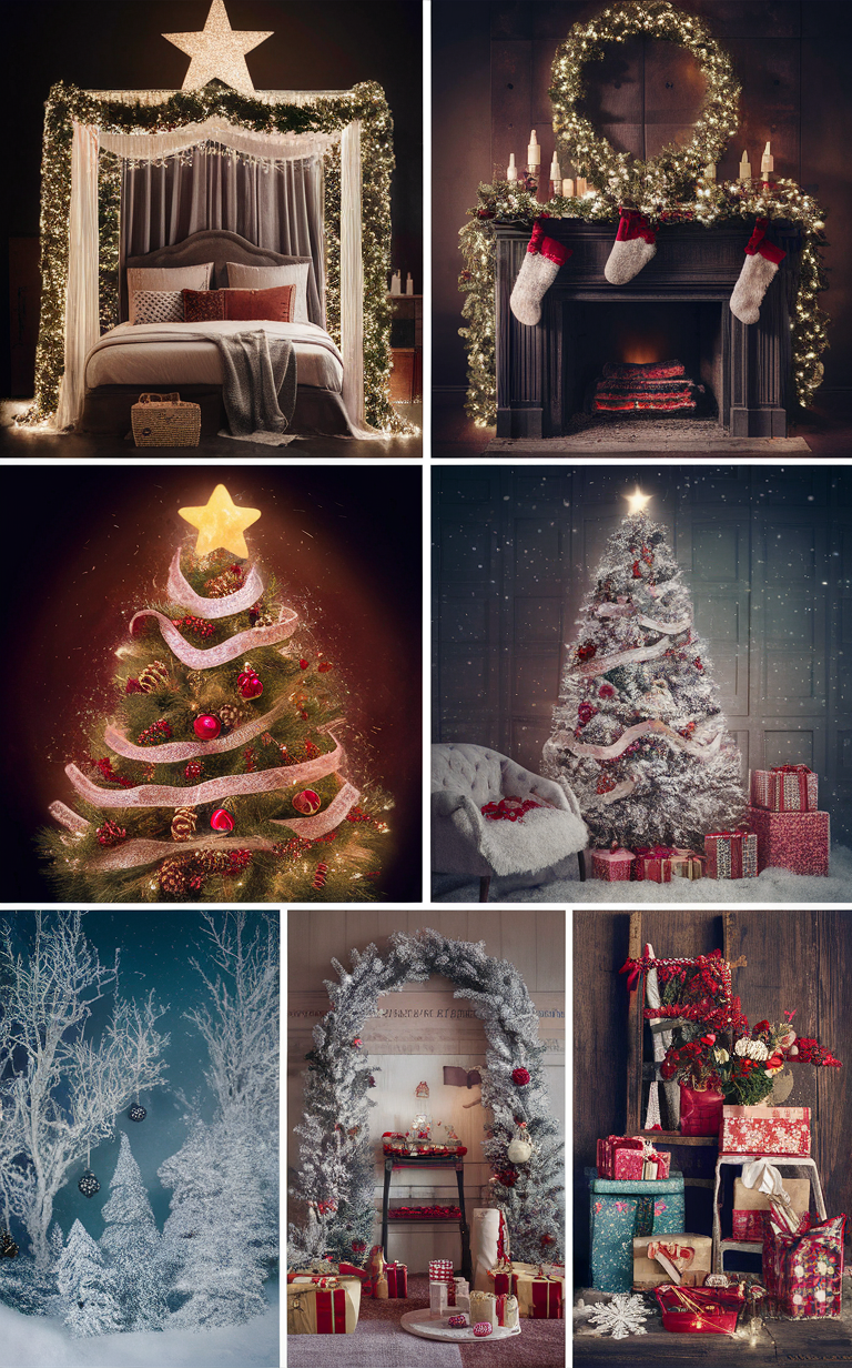 Christmas bedroom decor, Christmas bedding, Holiday bedroom decorations, Festive bedroom ideas, Winter bedroom makeover